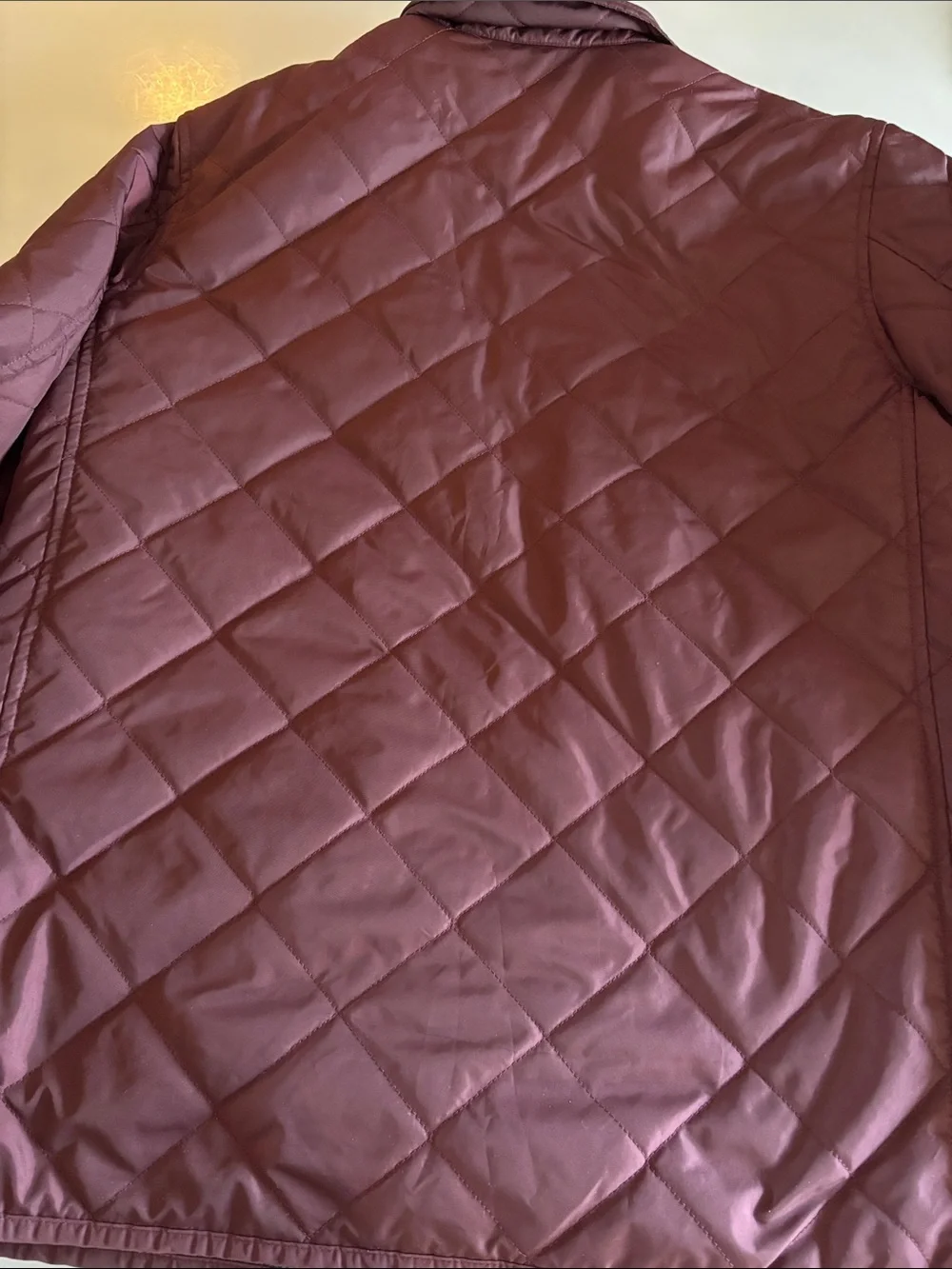 Polo Ralph Lauren Quilted Jacket Size L Riding Maroon Vtg Lined Polo Barn Jacket